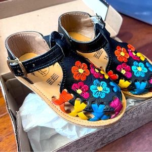 Toddler Embroidered Huarache Sandals